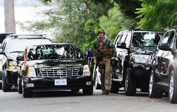 Mike Pence, Vice President of The United States arriving at Kirribilli House.