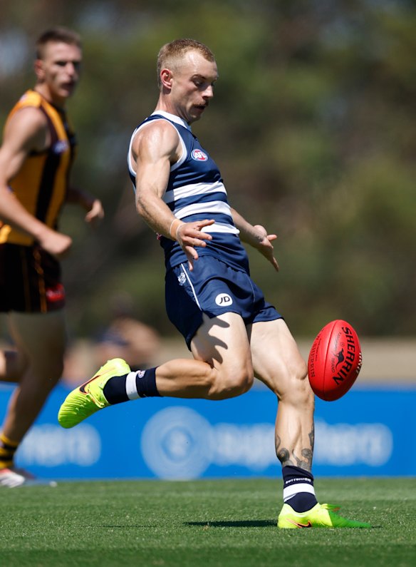 Familiar face: James Worpel stepped out for the Cats for the first time.