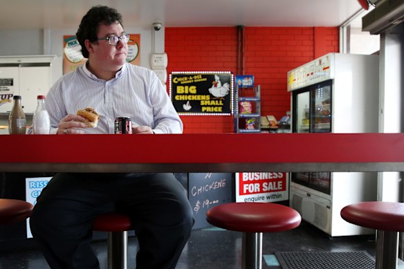 Mr Christensen at a late lunch at Chick-a-dee in Mackay.