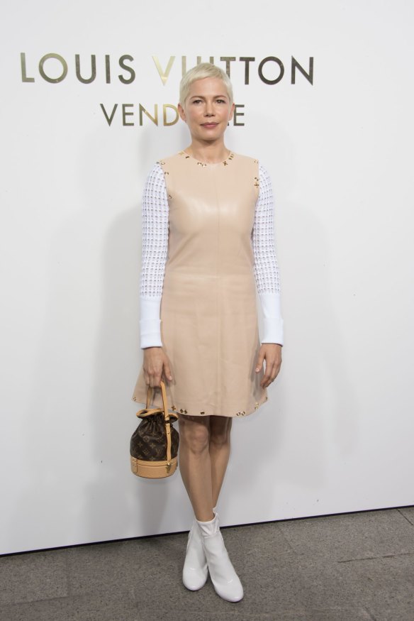 Michelle Williams at the opening of the new Louis Vuitton boutique in Paris on October 2. 