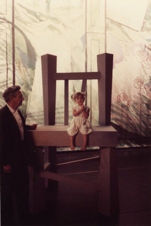 A young Bertie with her father Charles Blackman.