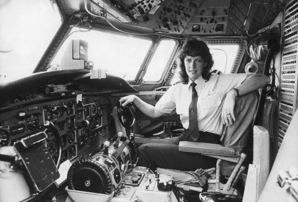 Debbie Wardley on her first Ansett flight in January 1980,  from Alice Springs to Tennant Creek, Katherine and Darwin.