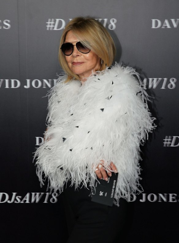 Carla Zampatti  arrives at the red carpet for the 2018 David Jones Autumn Winter collection launch.