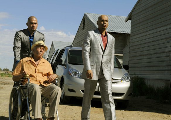 Walt's would-be assassins ... Tio Salamanca, (Mark Margolis), in a wheelchair, with Marco Salamanca (Daniel Moncada), left, and Marco Salamanca (Luis Moncada) in the third season.