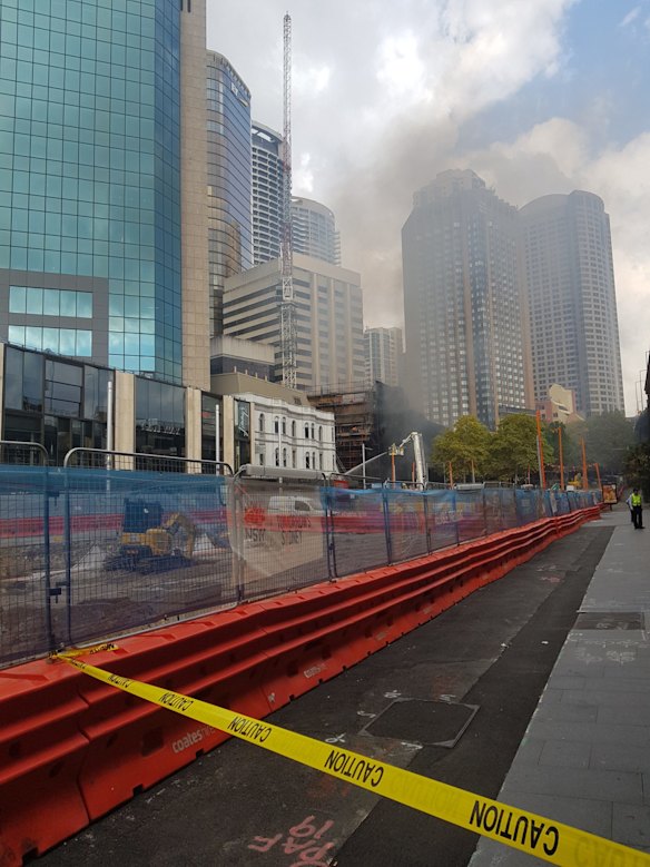 The Cahill Expressway was closed in both directions.

