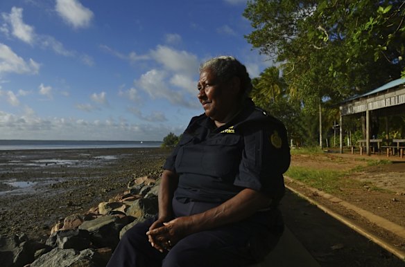 Australian Border Force (ABF) monitoring officer Patricia Mooka on Saibai Island.