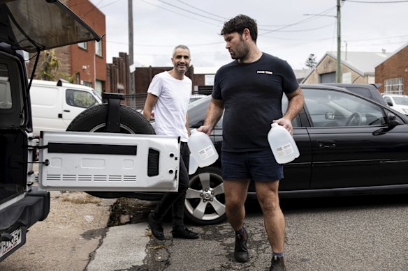 Co-Owner of Poor Toms gin Jesse Kennedy is producing hand sanitizers after being approached by Dr Andrew Dimitri.