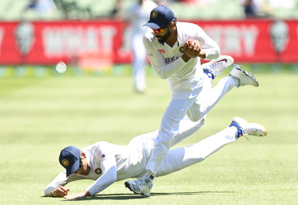 Well taken catch: Matthew Wade was caught in the outfield.