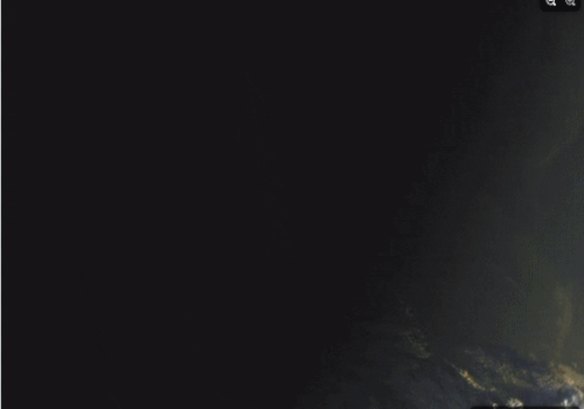 The dust haze moving over Sydney this morning.