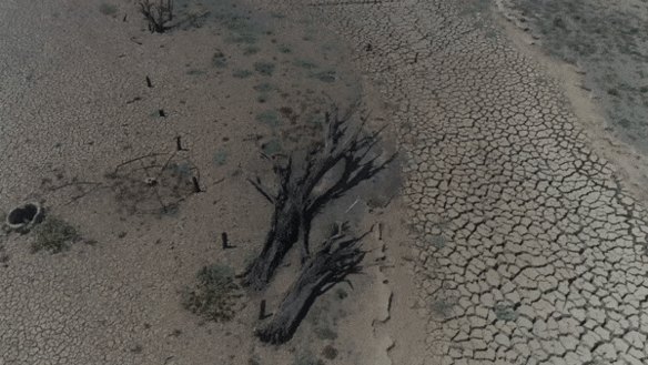 Burrendong Dam in central NSW all but dried up during the recent drought. Climate change is likely to be making drought worse not least because of higher evaporation levels.