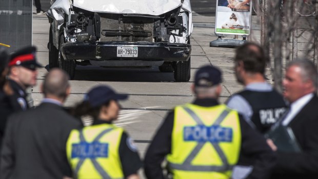 The aftermath of the attack in Toronto. 