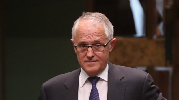Prime Minister Malcolm Turnbull leaves question time on Wednesday.