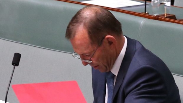 Backbencher Tony Abbott at the conclusion of question time on Monday.