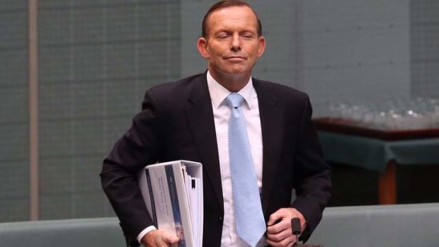 Prime Minister Tony Abbott during question time. Photo: Andrew Meares