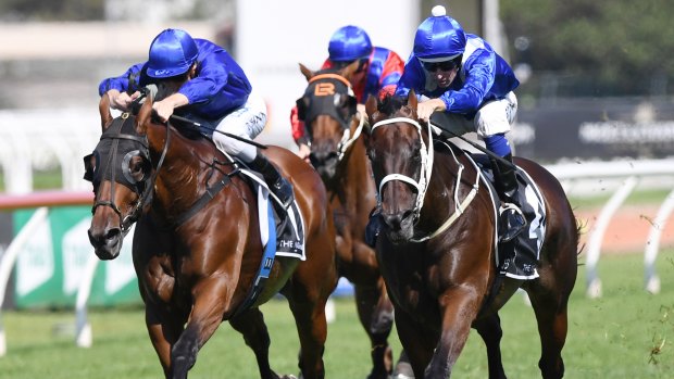 Too good: Winx looms up and past Happy Clapper (inside).
