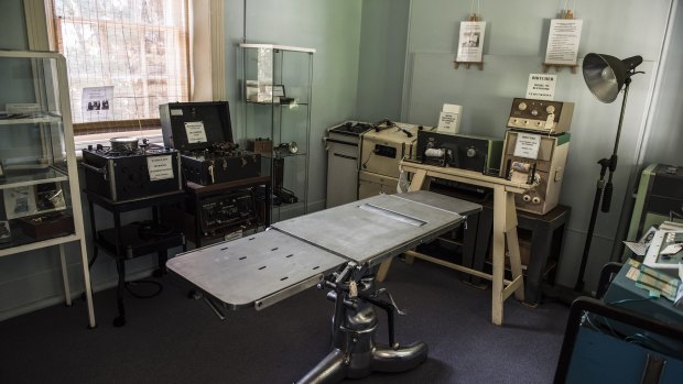 In the diathermy room - where electric currents were delivered to cauterise surgical cuts - stands an operating table that was borrowed by producers of the Hugh Jackman film Wolverine.