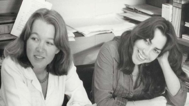 Gabrielle Carey and Kathy Lette, aged 19 and in the midst of Puberty Blues success.