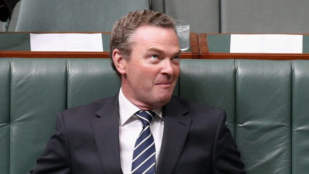 Leader of the House Christopher Pyne in question time on Wednesday.