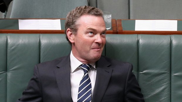 Leader of the House Christopher Pyne in question time on Wednesday.