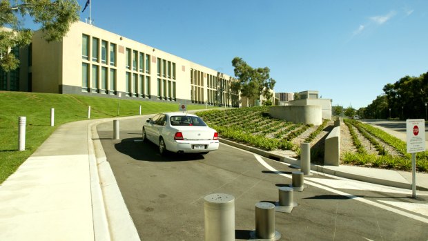 Security bollards caused nearly $30,000 in damage to Comcars at Parliament House.