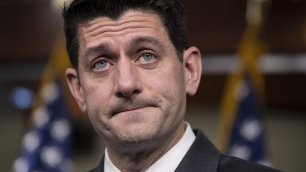 Bloomberg is disappointed in Republicans' ability to constrain Trump. Pictured is Speaker of the House Paul Ryan.