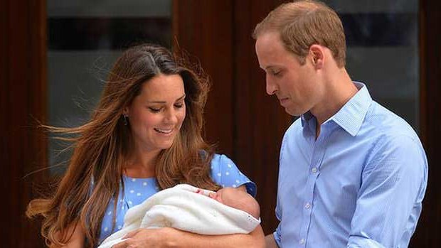 Prince William and Catherine with their son Prince George.