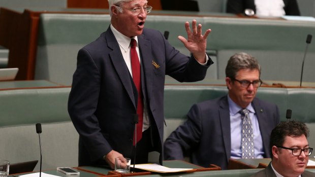 Independent Bob Katter during question time on Tuesday.