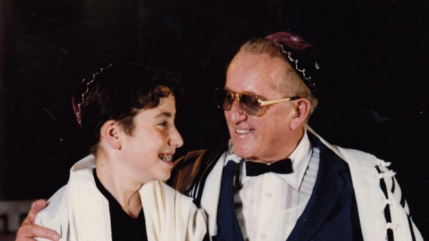 Presser with his grandfather, Jan Randa, in Melbourne in 1989.