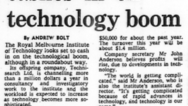 A Bolt report, circa 1981. 
