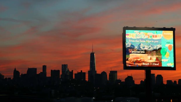 Next stop. Sunset in New York on Monday. Photo: Alex Ellinghausen