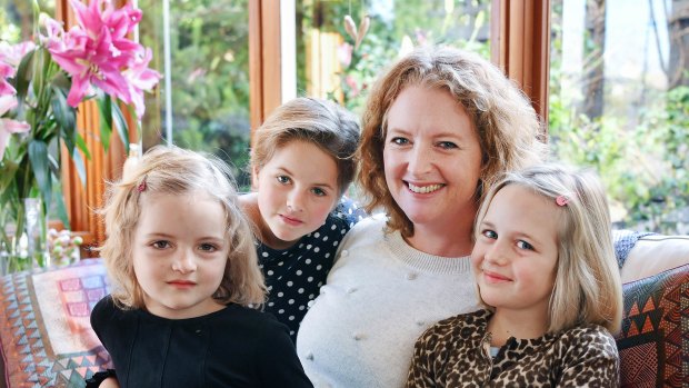 Sarah Rejma with  daughters (left to right) Lulu, Kasia and Ella. 