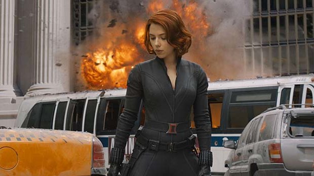 Scarlett Johansson in The Avengers. 