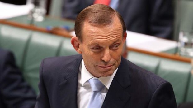 Prime Minister Tony Abbott during question time. Photo: Andrew Meares