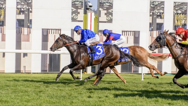 Family tradition: Encryption wins the Black Opal and has waited for the Sires' Produce Stakes to try to become a group 1 winner. 