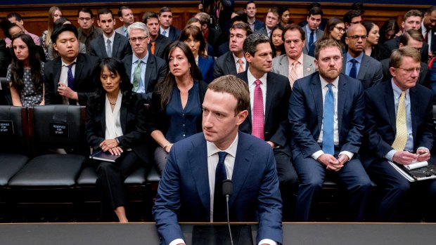 Facebook CEO Mark Zuckerberg arrives to testify last week.