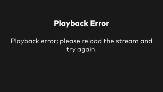 The dreaded Optus Sport streaming error message that has been hampering the World Cup for Australians. 