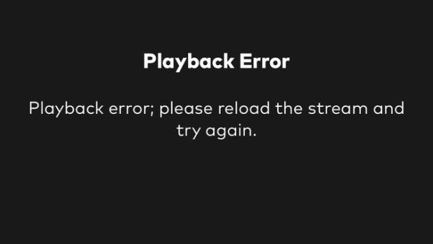 The dreaded Optus Sport streaming error message that has been hampering the World Cup for Australians. 