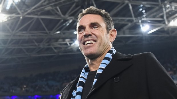 All smiles: Brad Fittler after the game two win. 