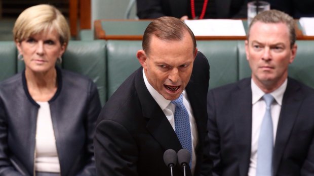 Prime Minister Tony Abbott during Question Time on Thursday.