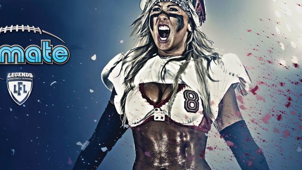 The official artwork for the LFL on the Seven Network.
