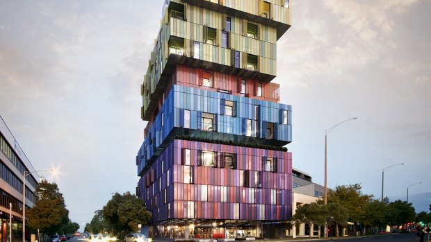 The Icon tower in St Kilda Road.