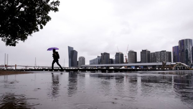 It was a wet and rainy start at Docklands on Friday morning.