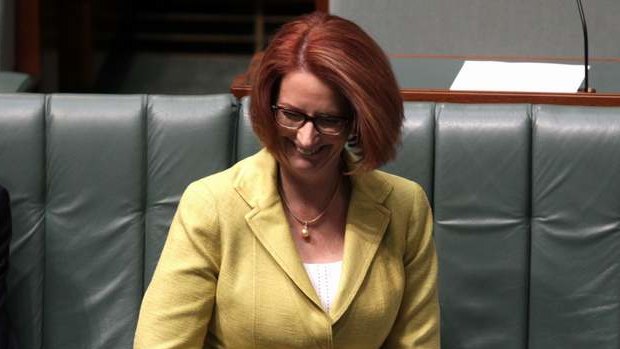 Prime Minister Julia Gillard during the move to suspend standing orders during question time on Monday.