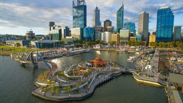 Missing link between city and river: Elizabeth Quay, designed by ARM with TCL won the top WA urban design award.