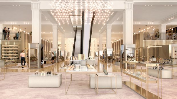 Artist impression of the new seventh floor of the David Jones building in Sydney. 