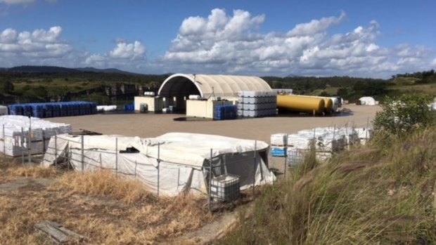 The storage facility on the site of the proposed super dump at Ipswich near a suburb called New Chum.