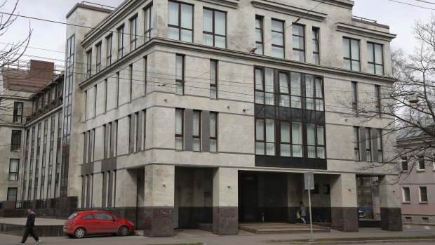 The building in St Petersburg where Russian trolls worked for the Internet Research Agency to interfere in the 2016 US election.