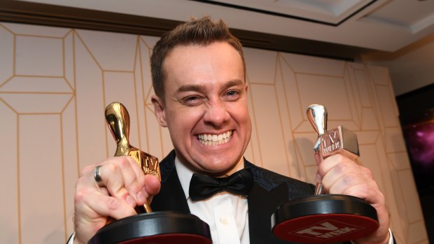Denyer with his two Logies