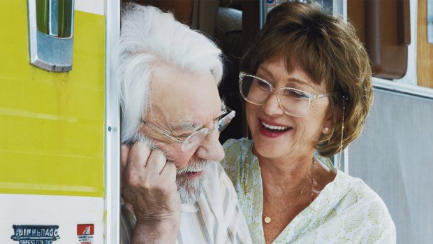 Helen Mirren and Donald Sutherland in The Leisure Seeker.