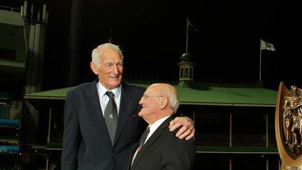 Legends: Norm Provan and Arthur Summons and the trophy named in their honour.